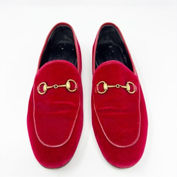 Gucci Velvet Horsebit Jordaan Loafers - Picture 4 of 15